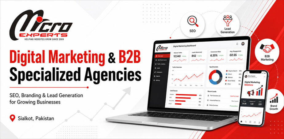 Digital marketing and B2B specialized agency in Sialkot Pakistan by Micro Experts Solution