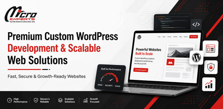 Premium custom WordPress development company in Sialkot Pakistan by Micro Experts Solution